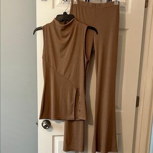 SHEIN Brown Sleeveless Jumpsuit- M